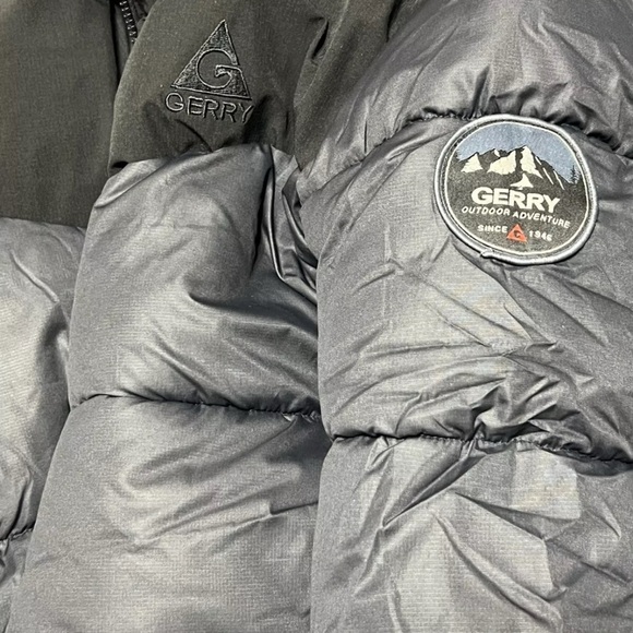 Men's GERRY Heavy Puffer Jacket Coat Welded Channels Black Size Large - Picture 8 of 10